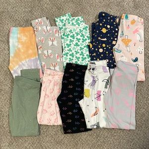 Cat & Jack lot of 10 girl leggings size 7/8